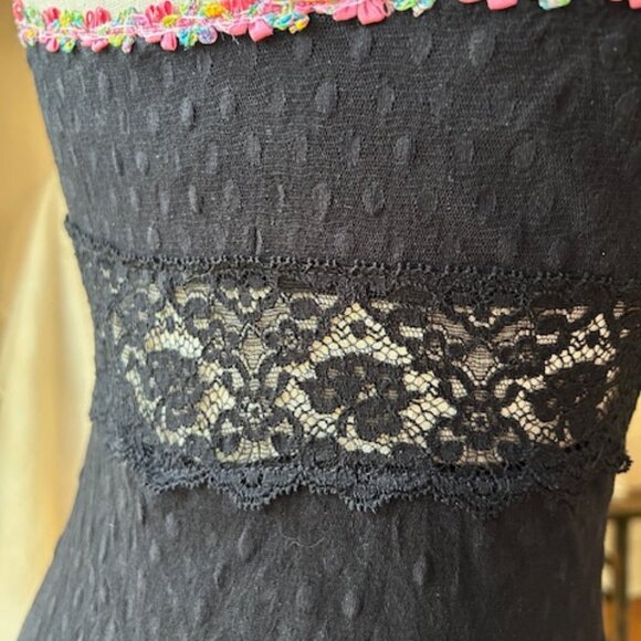 Vintage Betsey Johnson New York Mesh Swiss Dot Dress - Picture 7 of 9